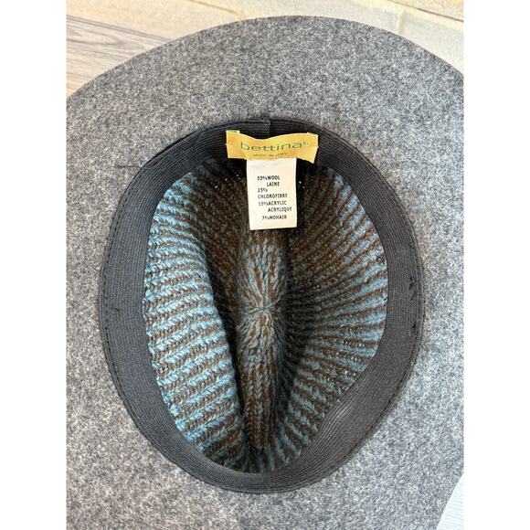 Anthropologie Bettina Wool Mohair Hat Wide Brim Bow Italy Bohemian Folk Hippie main image 14